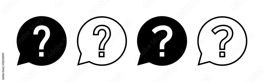 Question icon vector for web and mobile app. question mark sign and symbol Question icon vector for web and mobile app. question mark sign and symbol