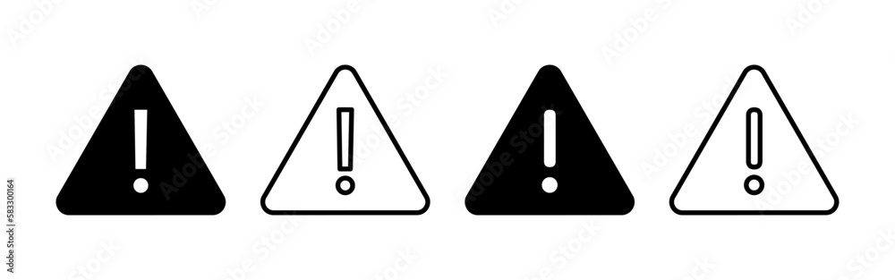 Exclamation danger sign for web and mobile app. attention sign and symbol. Hazard warning attention sign