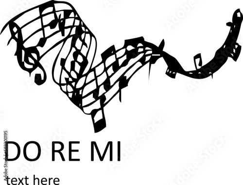 illustration vector graphic of music note