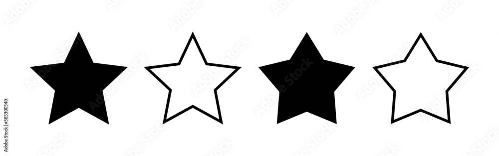 Fototapeta premium Star Icon vector for web and mobile app. rating sign and symbol. favourite star icon