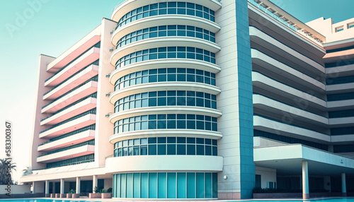Luxury hotel perspective view