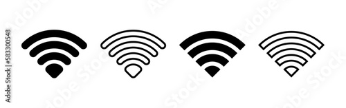 Wifi icon vector for web and mobile app. signal sign and symbol. Wireless  icon