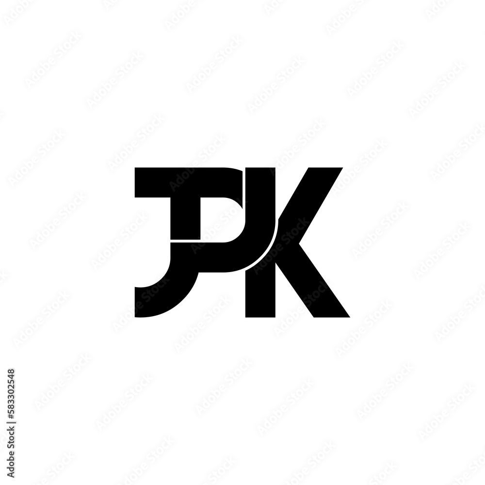 jpk lettering initial monogram logo design jpk lettering initial monogram logo design