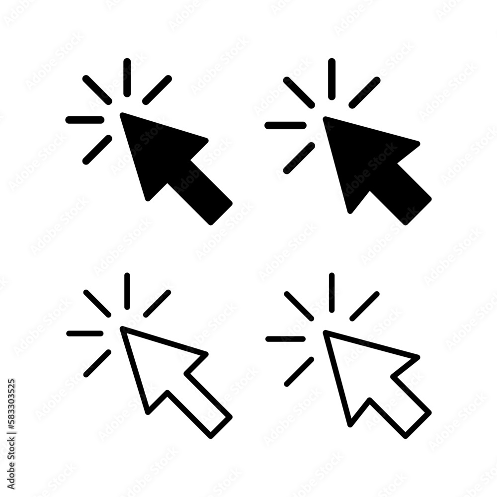 Click icon vector illustration. pointer arrow sign and symbol. cursor iconv