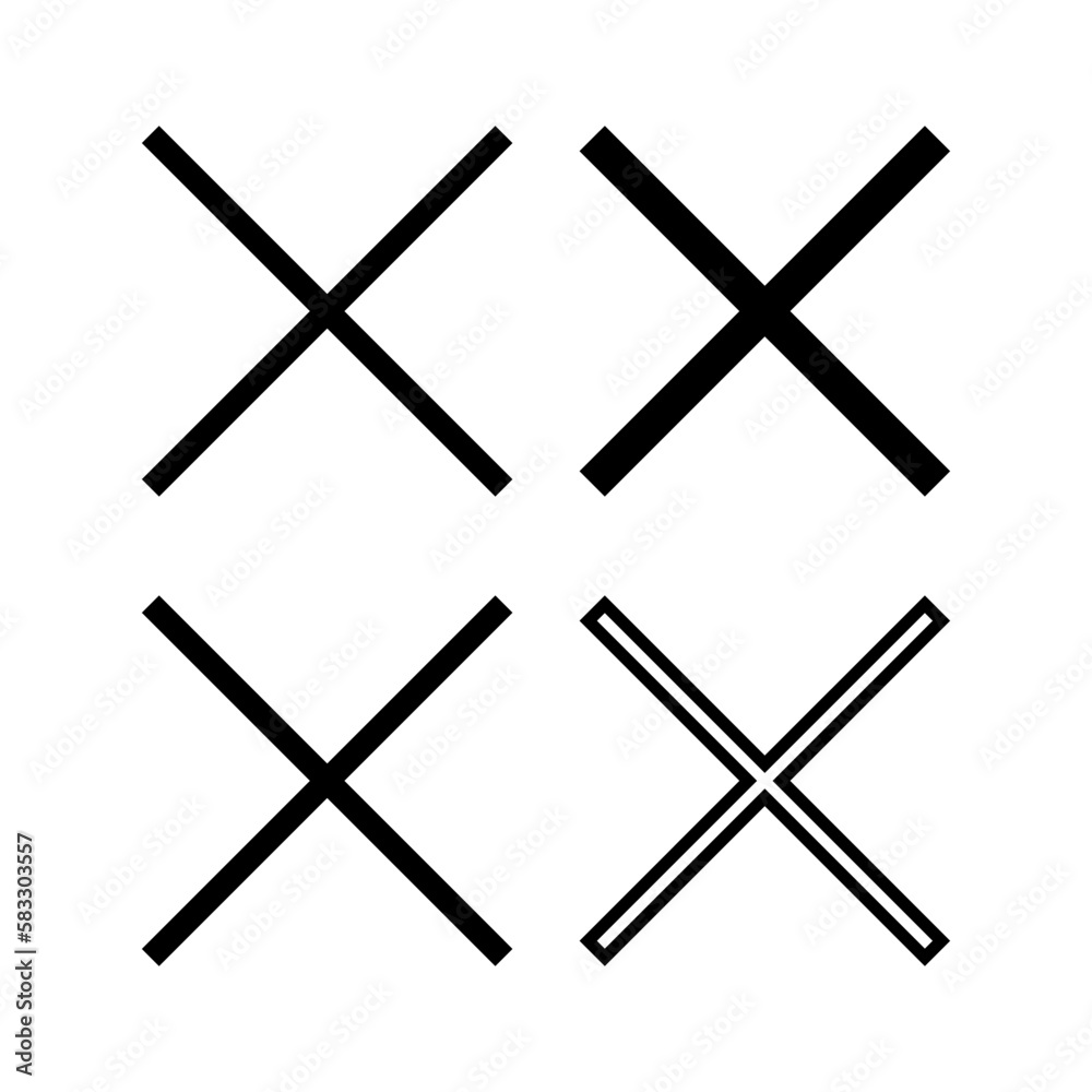Close icon vector illustration. Delete sign and symbol. cross sign