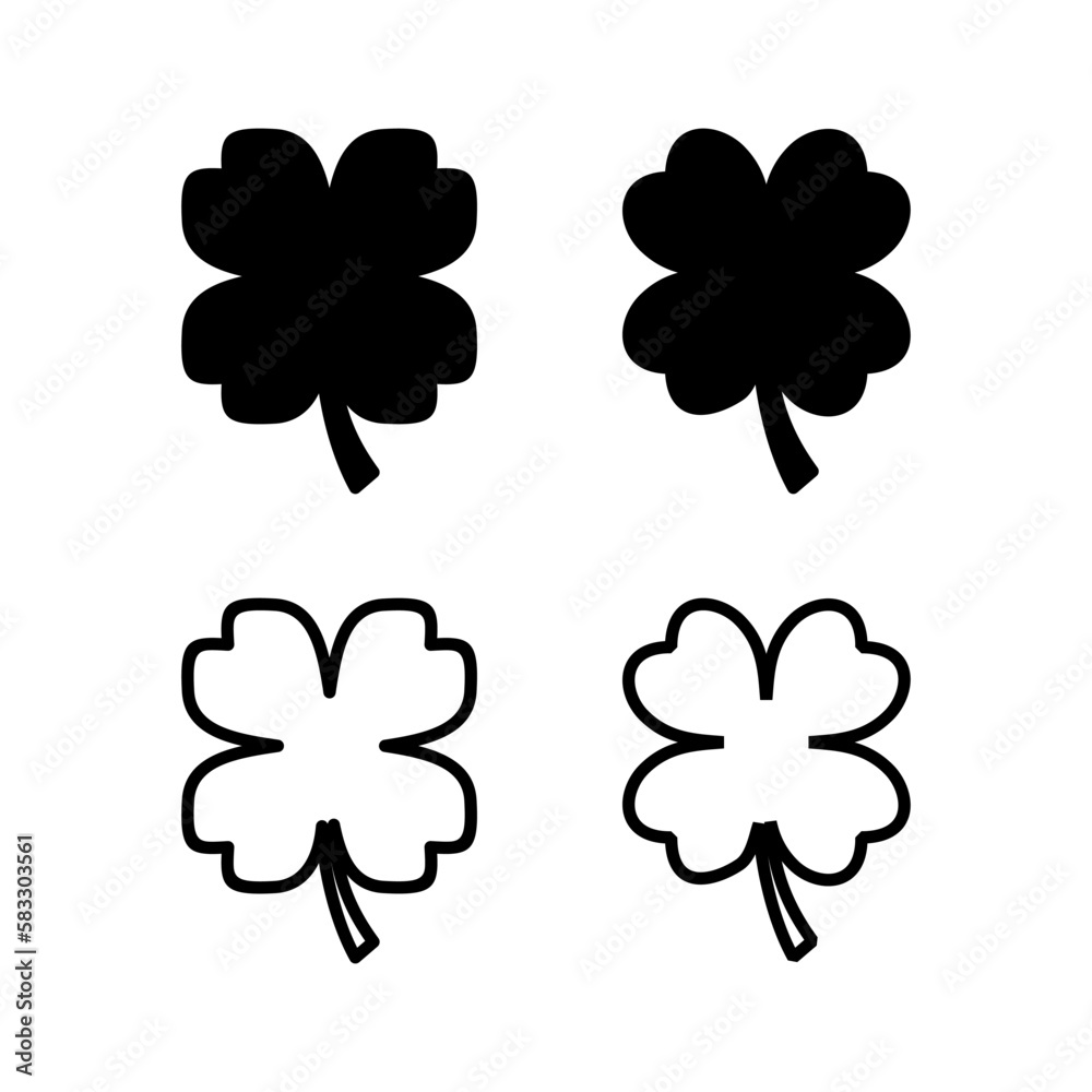 Clover icon vector illustration. clover sign and symbol. four leaf clover icon. Clover icon vector illustration. clover sign and symbol. four leaf clover icon.