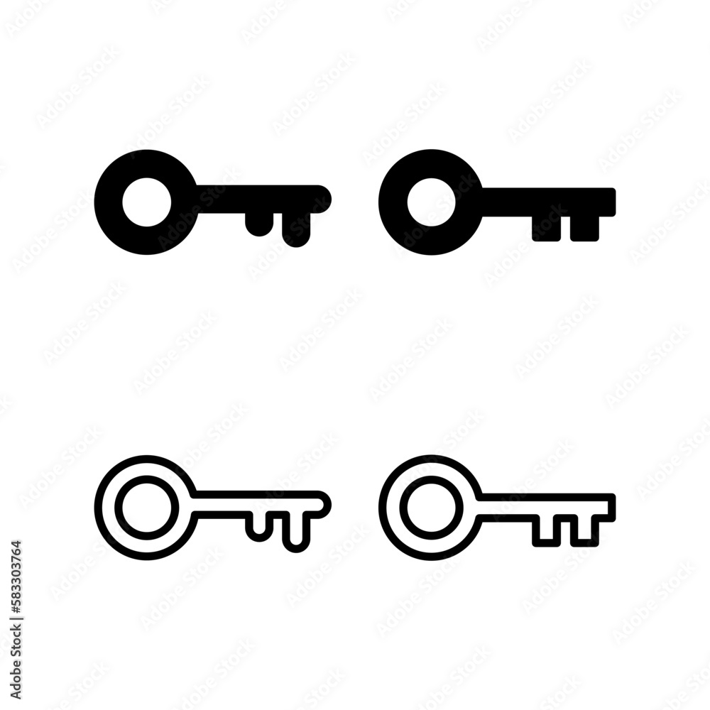 Key icon vector illustration. Key sign and symbol. Key icon vector illustration. Key sign and symbol.