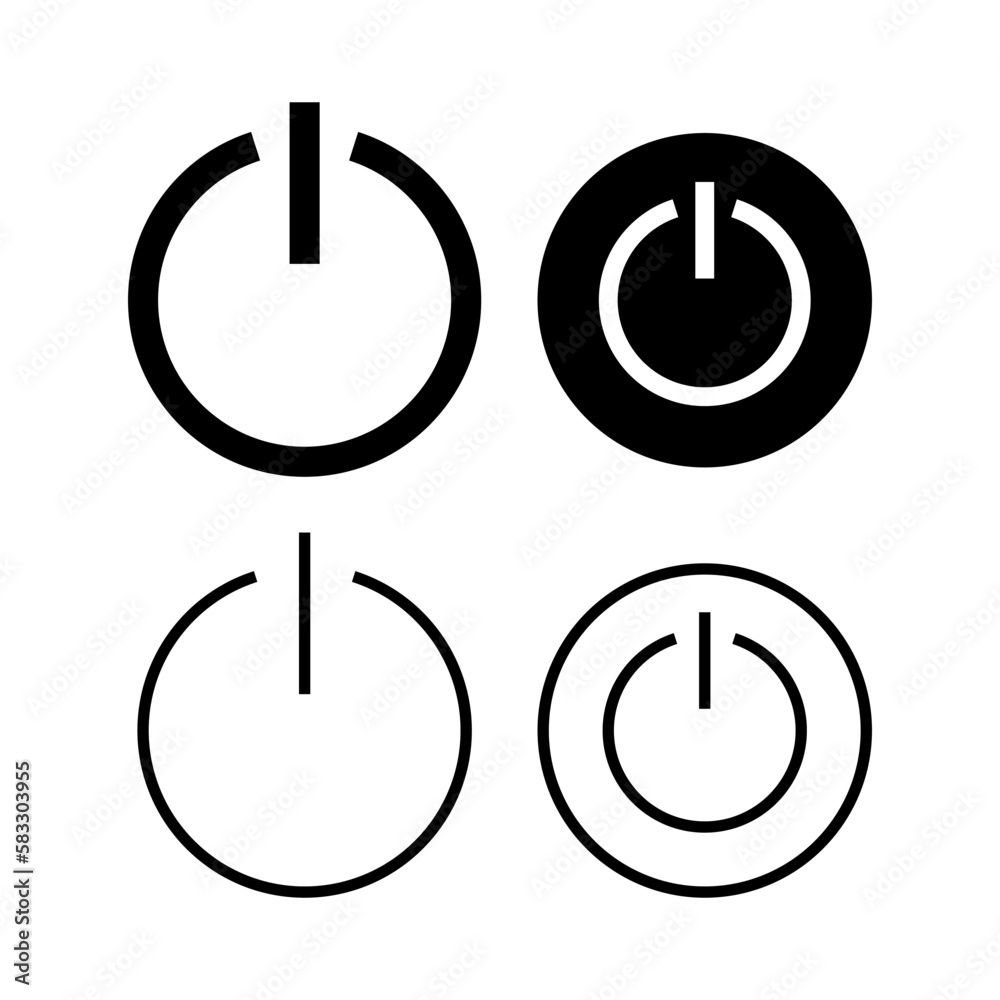Power icon vector illustration. Power Switch sign and symbol. Electric power Power icon vector illustration. Power Switch sign and symbol. Electric power