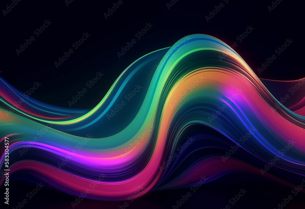 Fototapeta premium Smoky colorful background, Created with generative AI