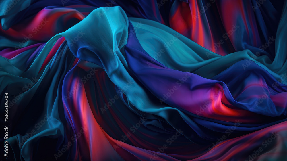 silk fabric background textile shiny wave luxurious generative ai silk fabric background textile shiny wave luxurious generative ai