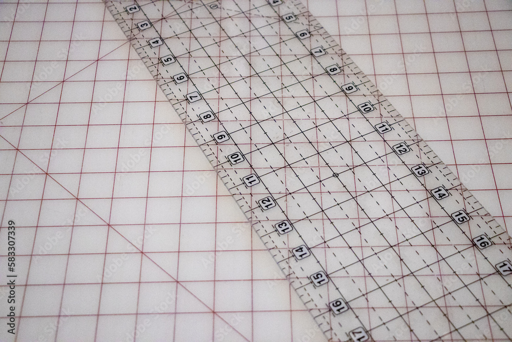 close up of a ruler on the table