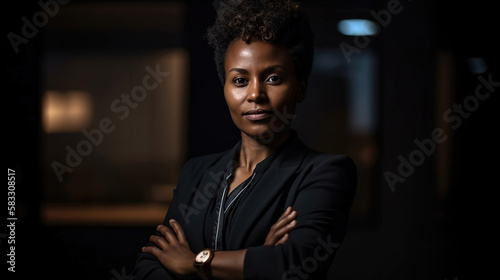portrait of a businesswoman. generative AI © ReisMedia