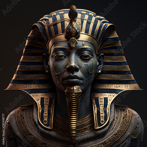 Black and Gold Egyptian Pharaoh