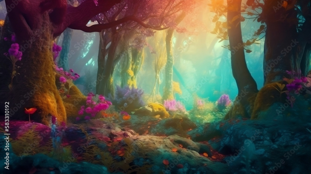 AI Generated Art of Nature Forests Landscapes