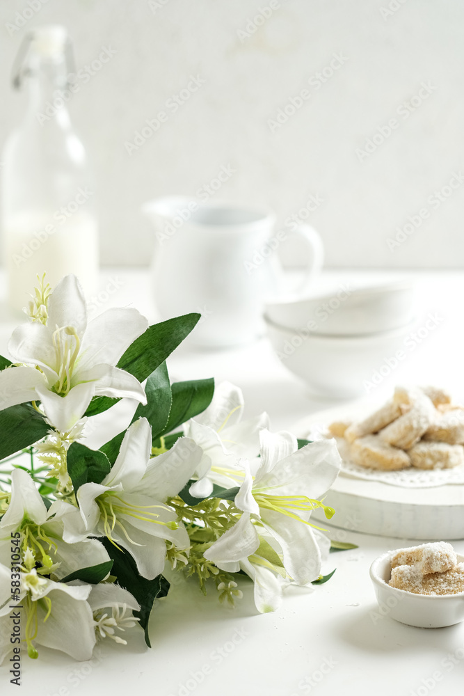 still life.food white in white concept