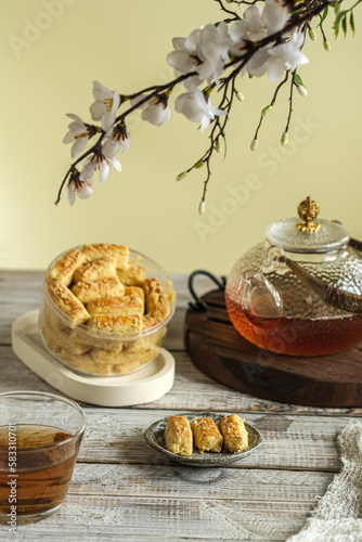 kastangel, cheese cookies in jal. cookies for hari raya, ramadhan photo