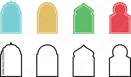 mosque door vector art (EPS File)