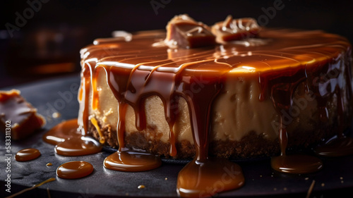 Unleash Your Inner Foodie with this Delicious Cheesecake and Caramel Topping