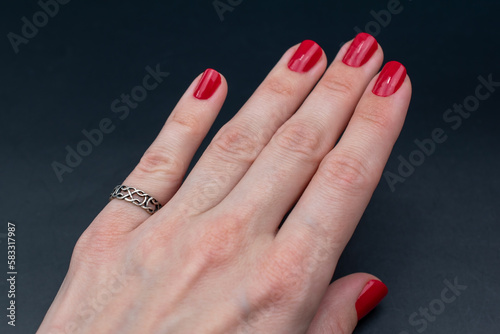 Fancy ring background, old vintage jewelry concept, promotional photo for an online jewelry store