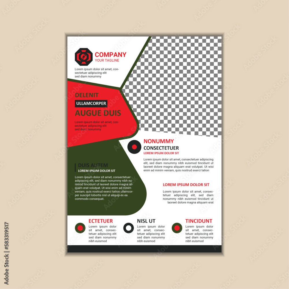 Corporate business flyer template simple and clean a4 size vector design