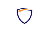 simple shield flat style logo