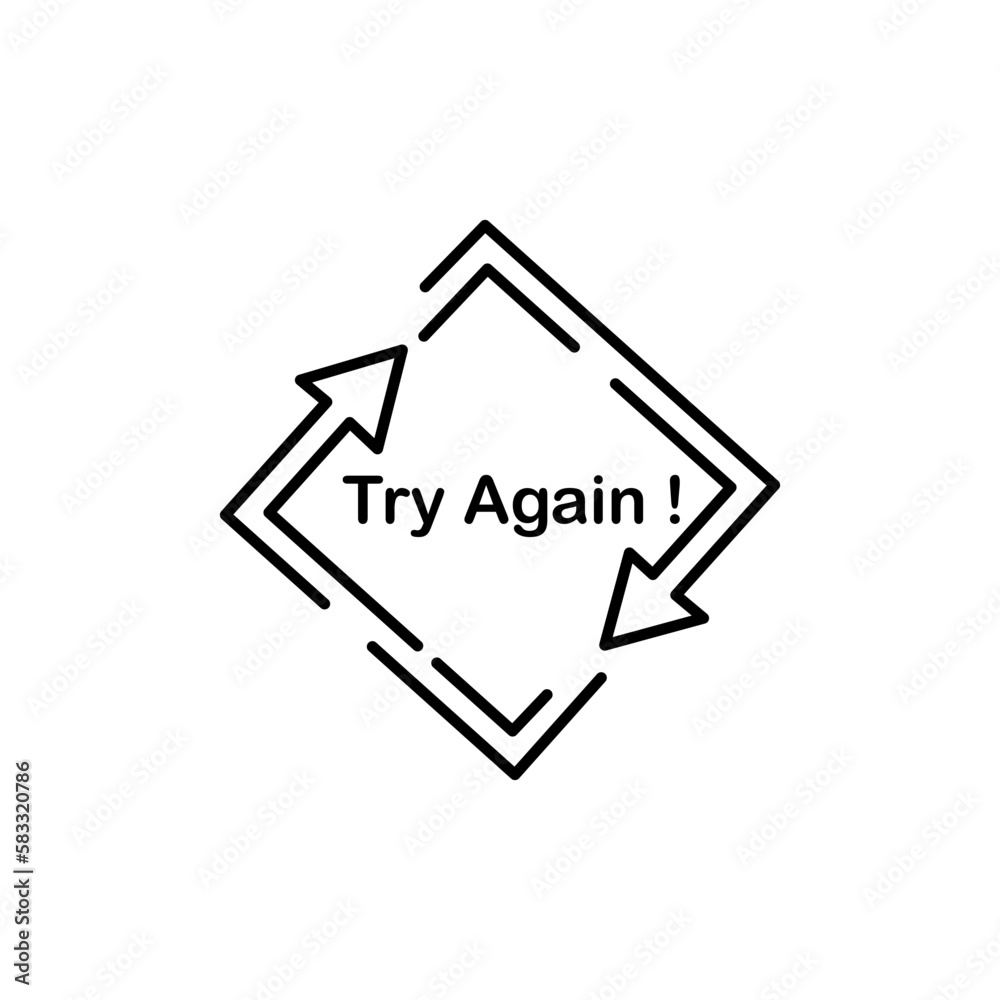 Try again logo template illustration Try again logo template illustration