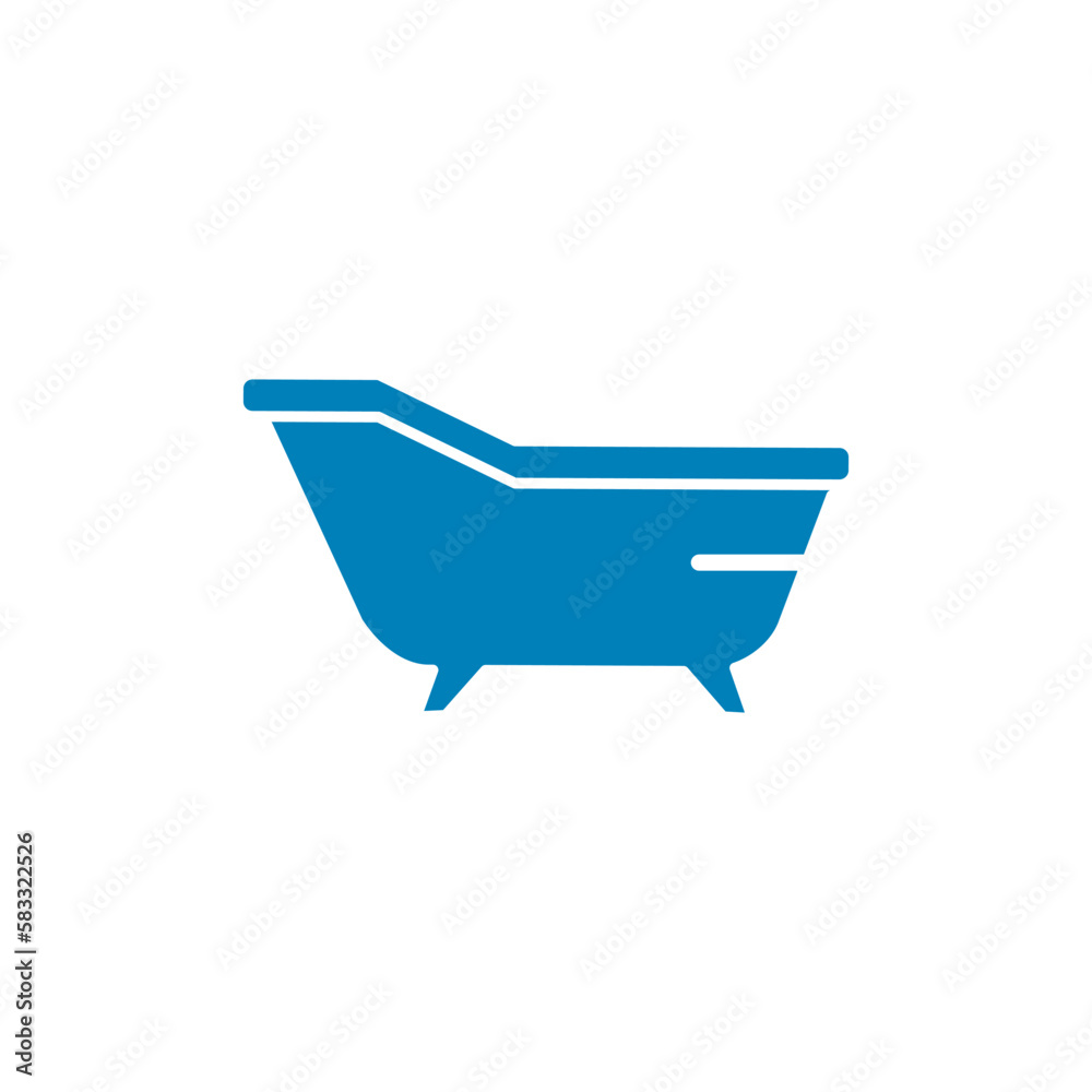 Bathtub icon vector logo design template flat style Bathtub icon vector logo design template flat style