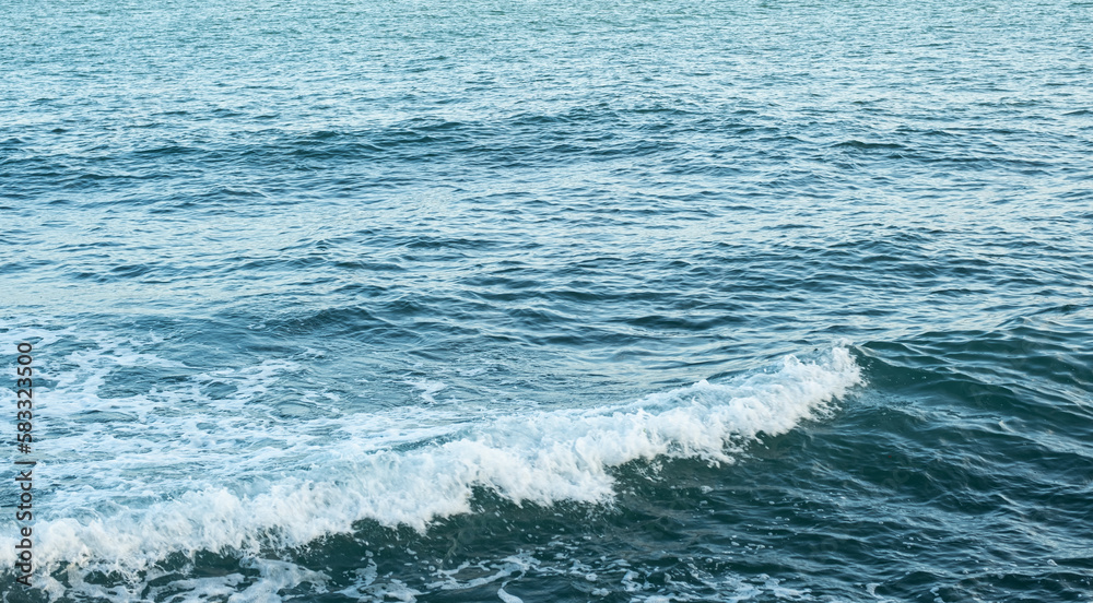 Fototapeta premium Ocean waves background. Natural pattern of water surface.