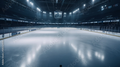 ice field hockey stadium atmosphere generative AI