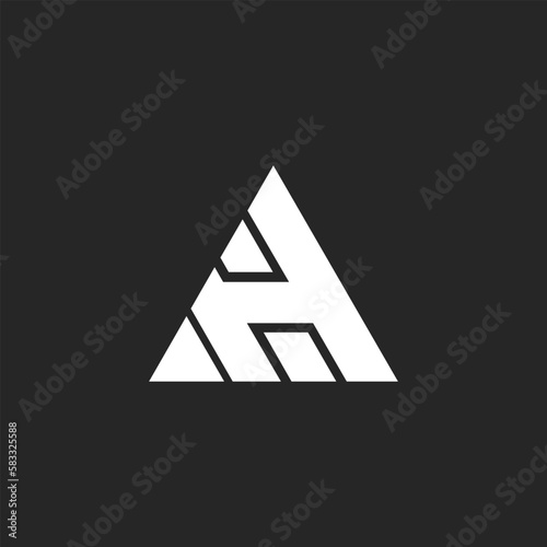 modern creative AH logo designs 