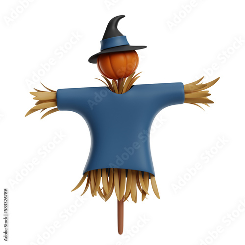 scarecrow 3d illustration