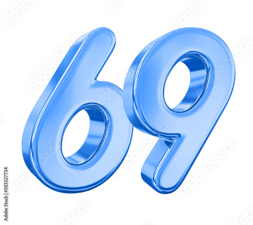 69 Blue Number