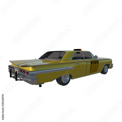 Vintage Taxi 1- Perspective B png