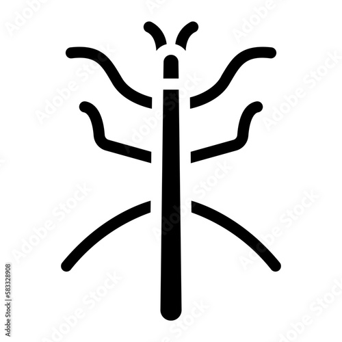 stick insect glyph icon