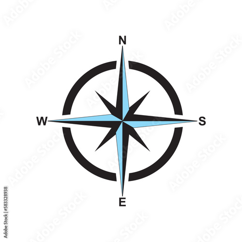 Compass vector icon symbol