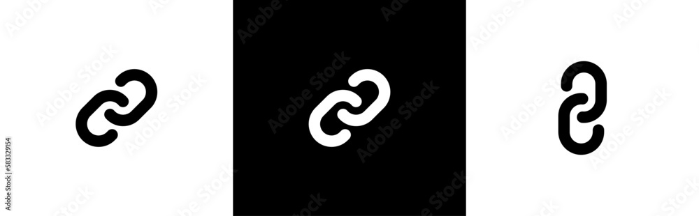 Link icon. chain symbol. webpage url link signs, vector illustration Link icon. chain symbol. webpage url link signs, vector illustration