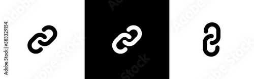Link icon. chain symbol. webpage url link signs  vector illustration