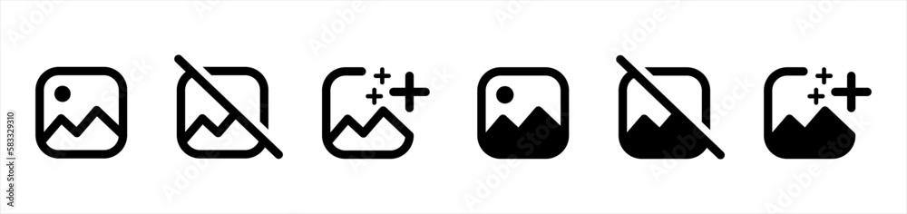 gallery icon. picture, no picture symbol. image, photo, photo album signs, vector illustration gallery icon. picture, no picture symbol. image, photo, photo album signs, vector illustration