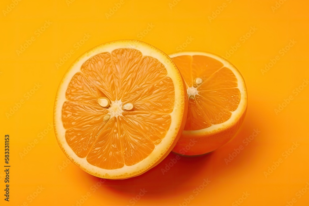 Fototapeta premium Citrus, fruit, healthy, natural, refreshing, vitamin C, bright, summer, sunshine, juicy, delicious, yellow, ripe, food photography, vegetarian, vegan, plant-based, colorful, organic, bright. 