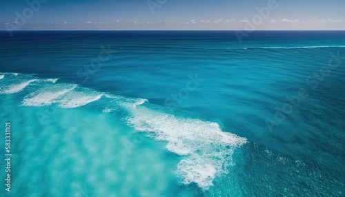 blue sea and sky Generative Ai