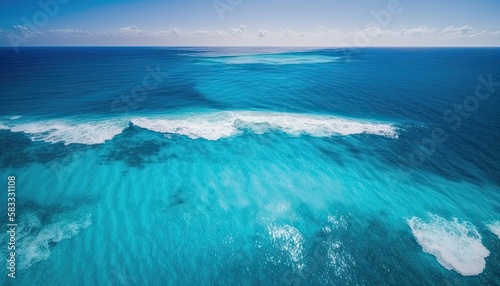 blue sea and sky Generative Ai © Magaritas