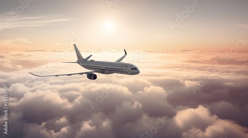 airplane in the sky Generative Ai