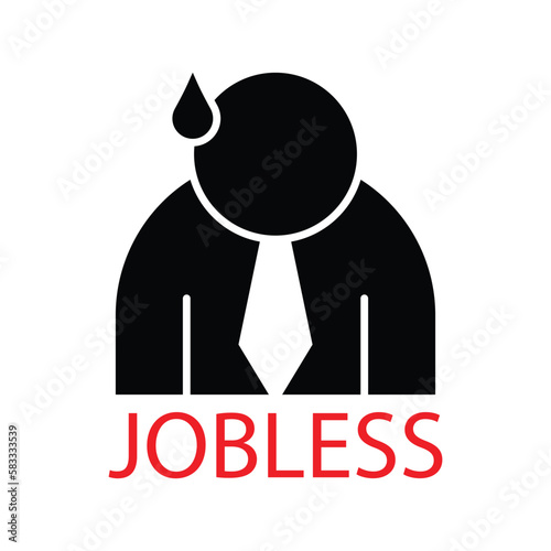 Unemployment icon design. isolated on white background. vector illustration