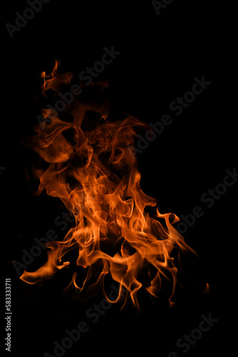 Fire flame motion pattern abstract texture. Burning fire, flame overlay background. © Volodymyr