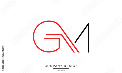 MG, GM, Abstract Letters Logo Monogram