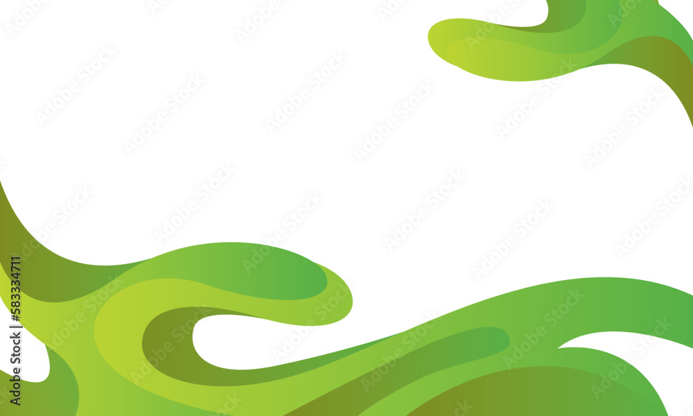 Green Wave abstract background. natural eco banner isolated on white. vector EPS 10 Green Wave abstract background. natural eco banner isolated on white. vector EPS 10