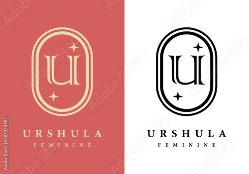 Letter U logo, perfect for salons, spas, and others.
