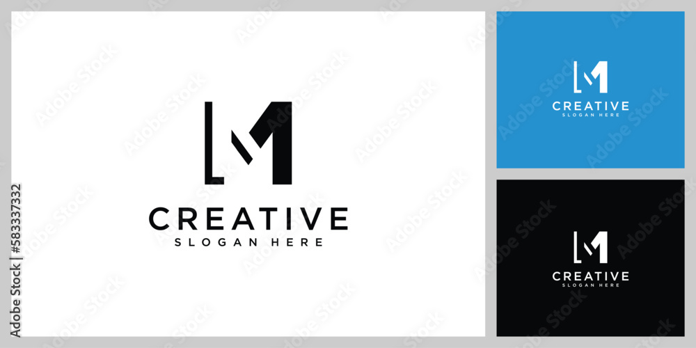 initial letter m logo vector design