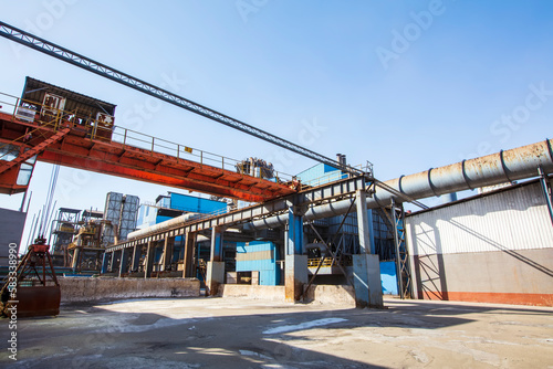 The workshop and equipment of the steel mill
