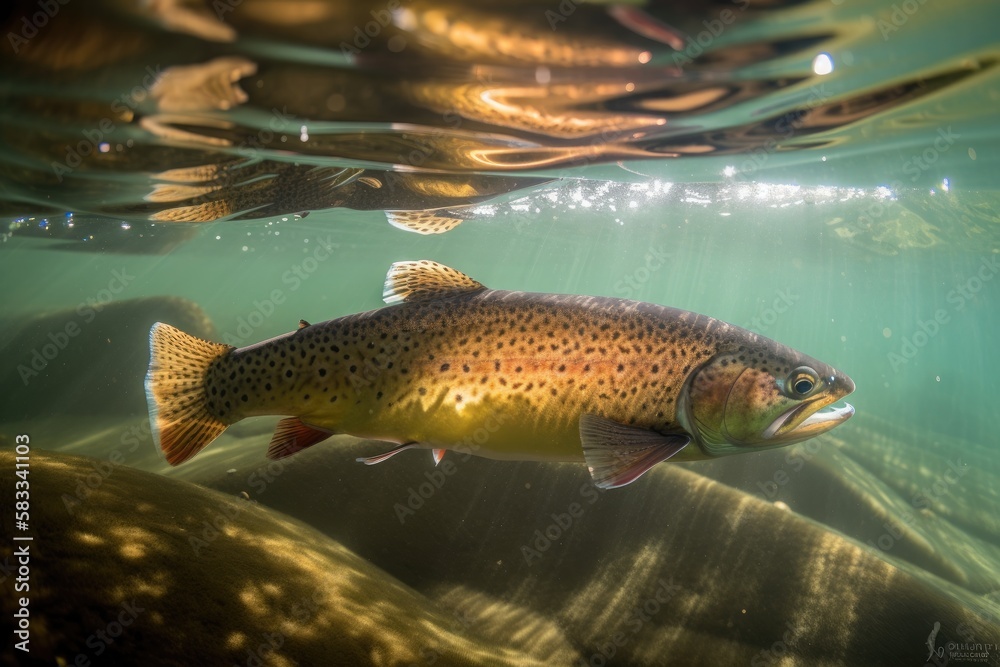 Wild Trout Underwater Generative AI Wild Trout Underwater Generative AI